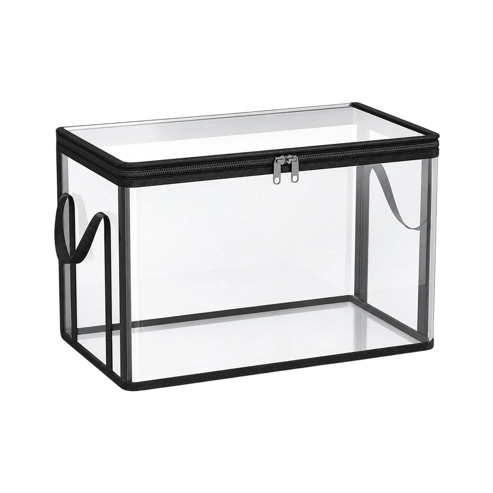Storage Boxes with Lids, Clear Book Organizer for Classroom Dorm