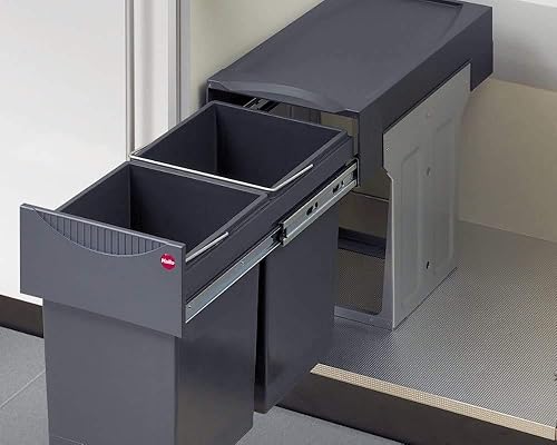 Gabinete de cocina doble HAILO Tándem 30L Clasificador de residuos debajo del fregadero 2 x 15 litros