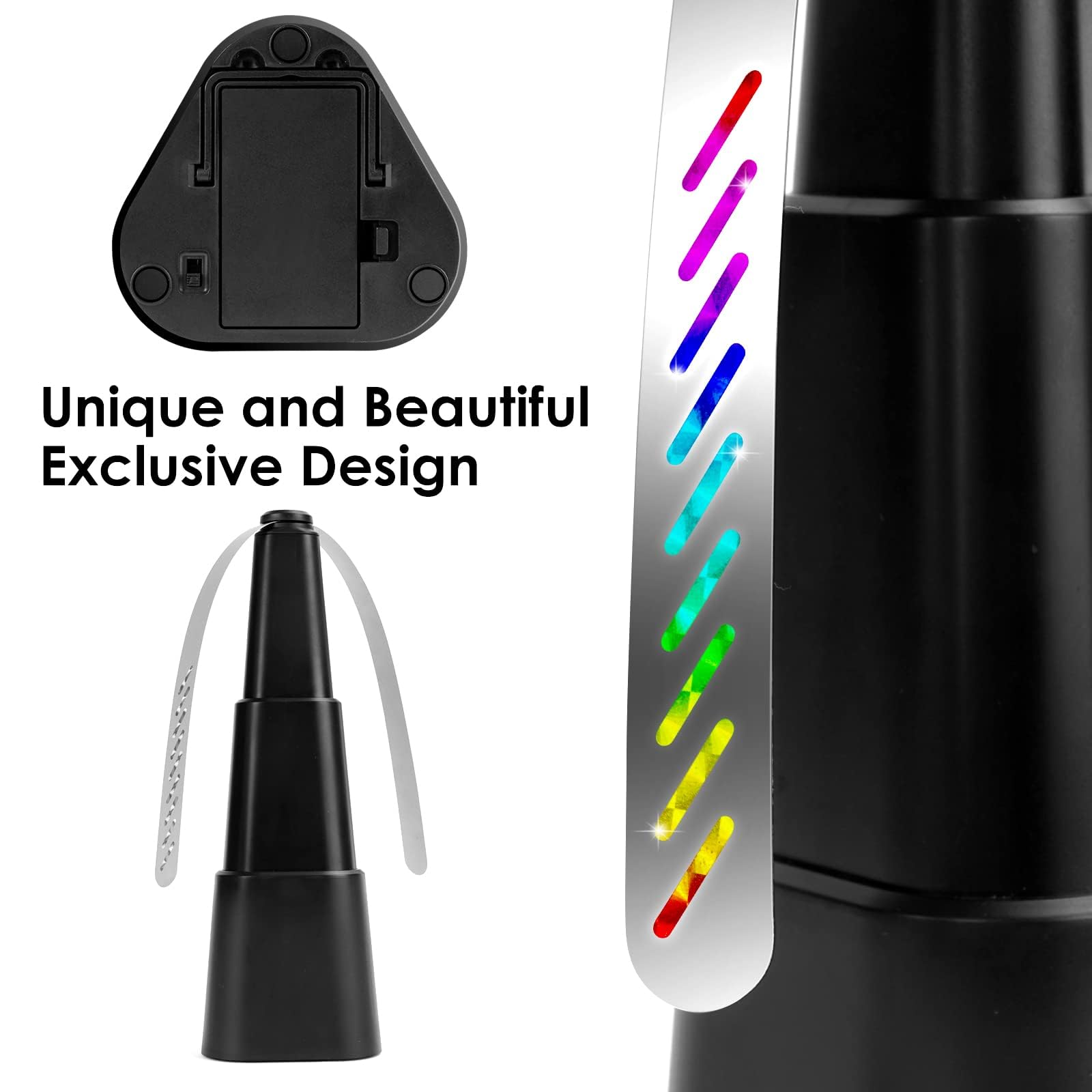 Veximind Fly Fans for Tables - 4 Pack Portable Fly Repellent Fans for Indoor and Outdoor Use, Battery Powered for Picnics, BBQs, Parties, and Outdoor Dining (4 Pack - Black)