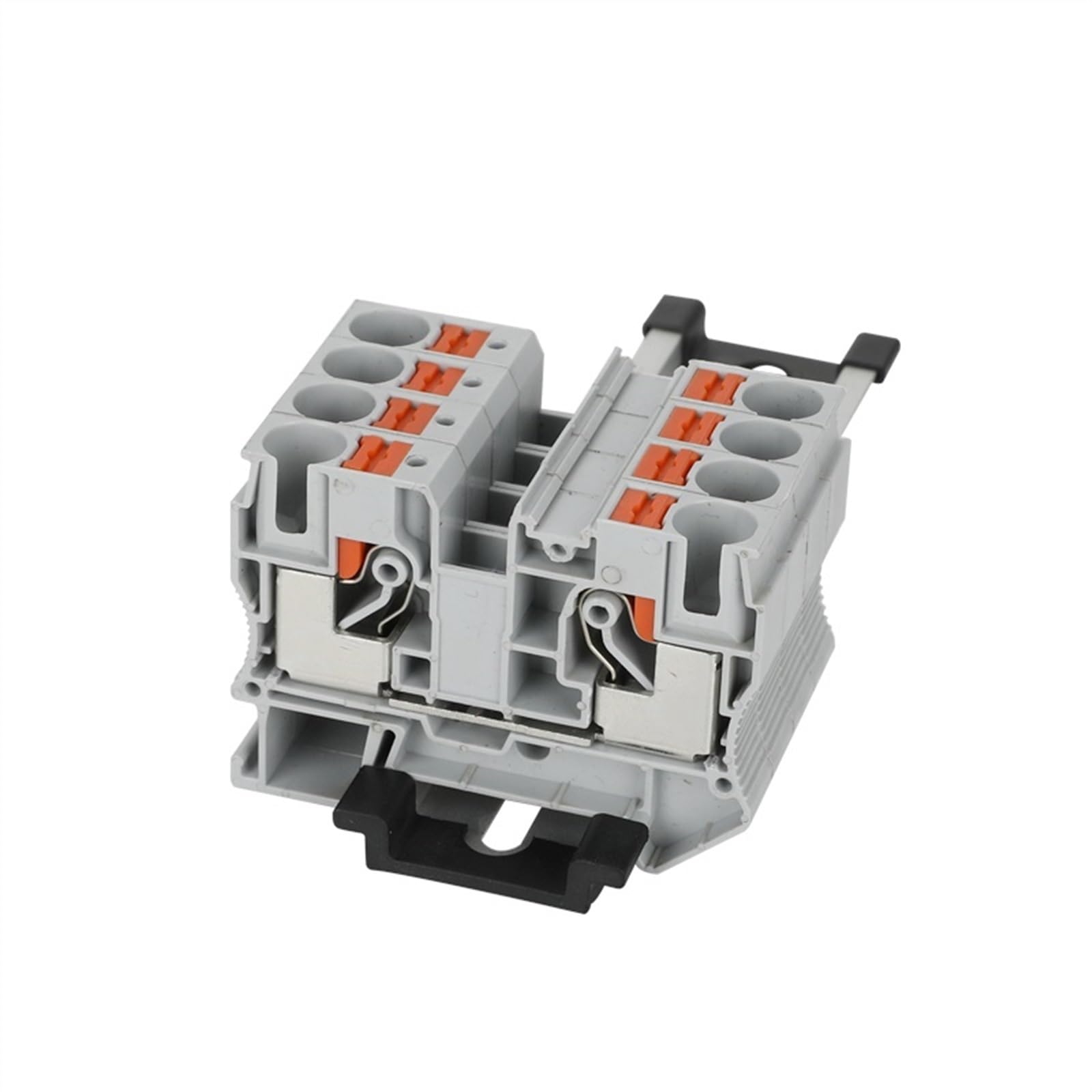 Morsettiera push-in PT10 Connettore elettrico for filo su guida Din Spina passante a molla senza viti da 10 mm² PT-10(Blue,10 Pcs)