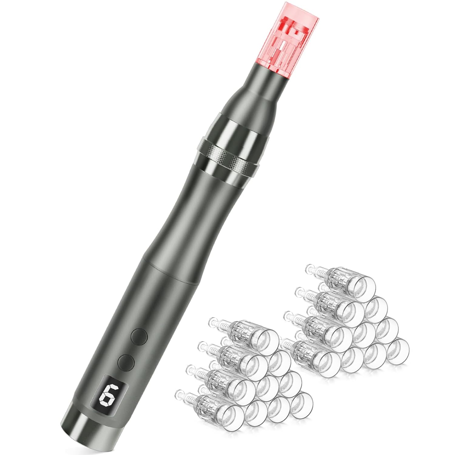 Microneedling Roller Pen Microneedle Derma Roller Pen Dermabrasion Roller 0.25mm, Microneedle Roller 0.25mm for Women Men Home Use