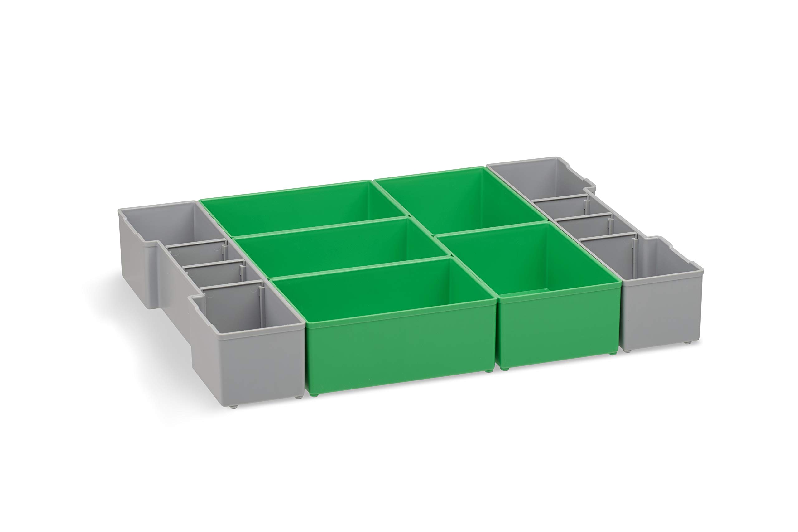 Sortimo Bosch L-BOXX 102 Kunststoff Werkzeugkoffer schwarz Deckel transparent mit Insetboxen-Set D3 Sortierboxen für Kleinteile | ideale Schraubenaufbewahrung System