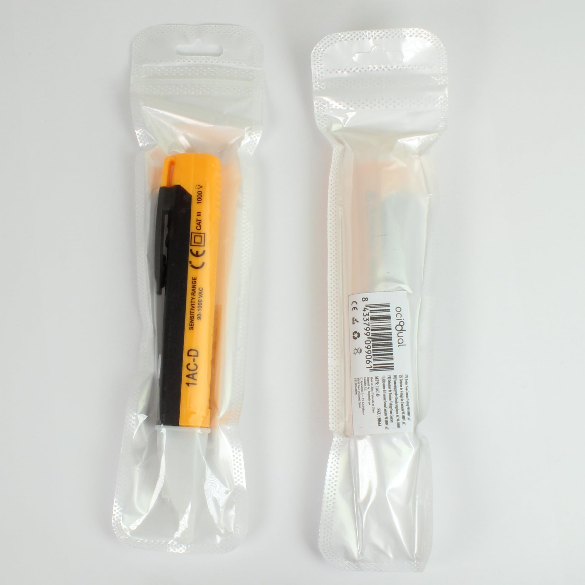 OcioDual Bolígrafo Detector de Voltaje sin Contacto con LED Medidor Probador 90-1000 V AC Comprobador Tensión Tester Electrico