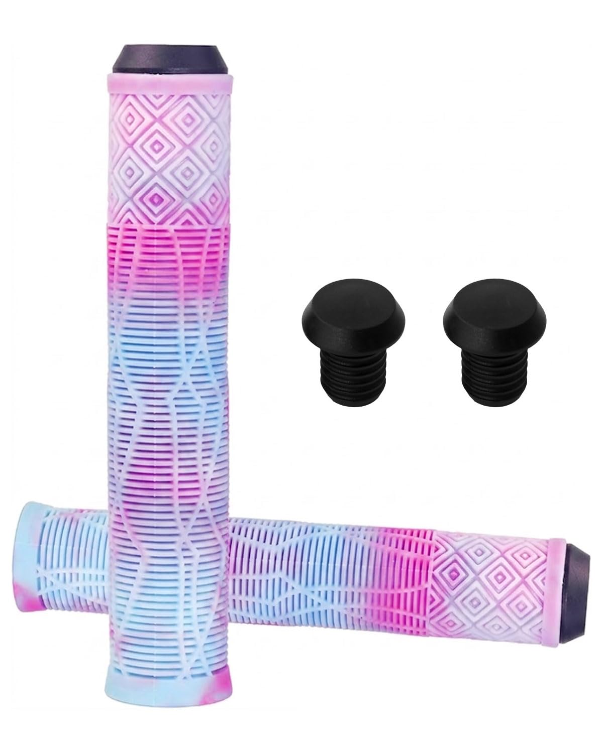 Manguitos para Bicicleta y Patinete Goma Antideslizantes,Par Puños para Manillar con Diseño,para MTB BMX Scooter Freestyle,Manguitos Bicicleta MTB Espuma Manguitos Patinete Freestyle(color)
