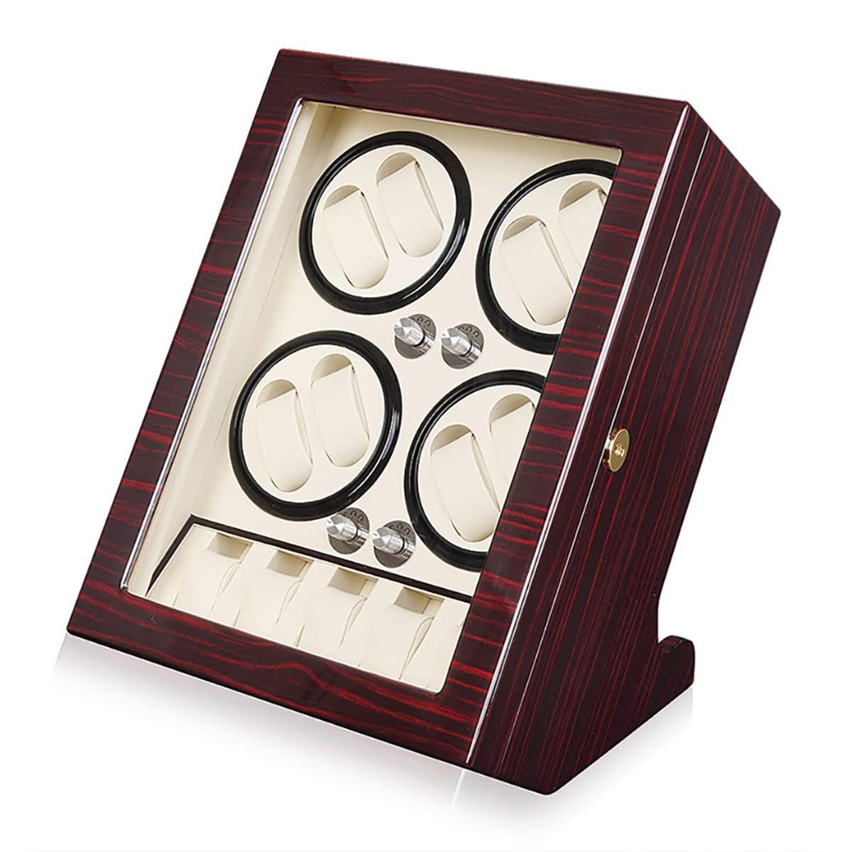 Boîte Remontoir Automatique Pour Montres Pour 8 Montres Automatiques Avec 5 Emplacements De Rangement Boîte De Rangement En Bois Pour Montre Avec Moteur Silencieux Organisateur De Boîtes À Montre