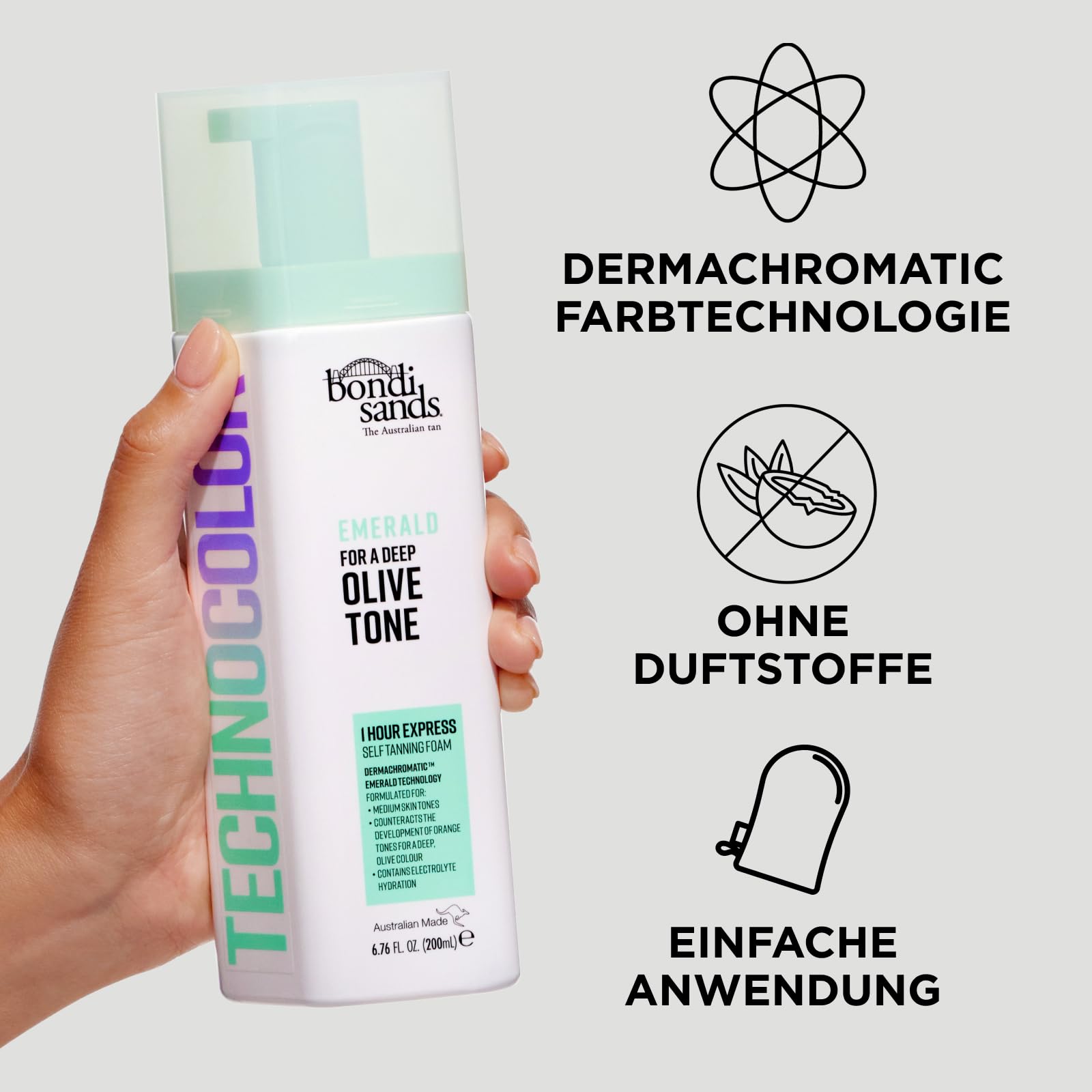 Bondi Sands Self Tanning Foam 1 Hour Express – Selbstbräuner Mousse Für Schnelle Streifenfreie Bräune, Flexible Intensität, Pflegend, Einfach Aufzutragen, 200 ml