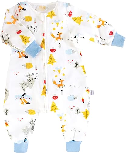 Miniatura 1 de Saco de dormir original de muselina 100% algodón para niños, saco de dormir con piernas, mantas de manga larga para bebé, 1-4T