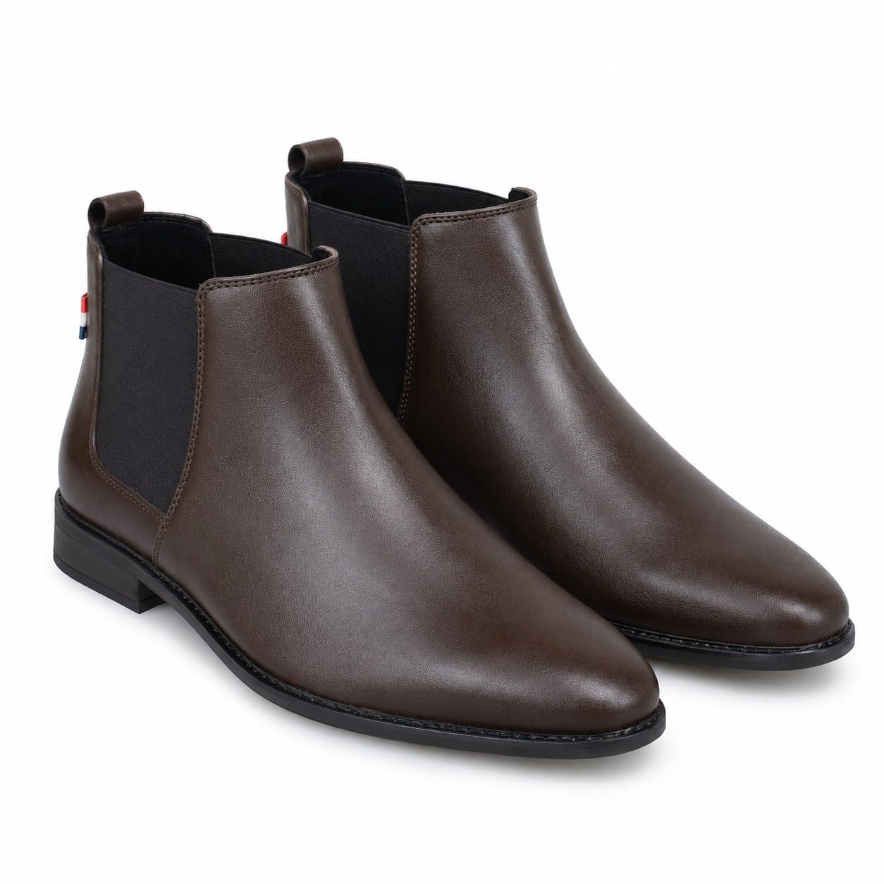 Men’s Formal Chelsea Boots Brown Classic Ankle Boots Slip On Office Wear Stylish Leather Look Comfortable Durable Rubber Sole Boots for Business Party Wedding Casual Use-image-40
