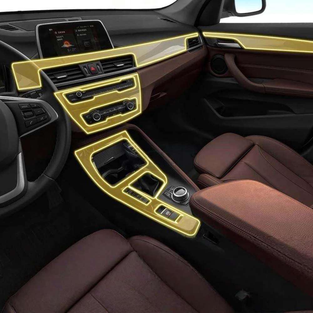 Car Interior Center Console Transparent TPU Protective, for BMW X1/X2 F48 F39 Film Anti-Scratch Film