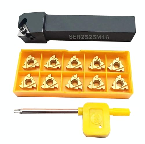 ASZLBYM 58 "34" Herramienta de torno Inserto de roscado Soporte de herramienta de torneado SER1616H16 SER2020K16 SER2525M16 con rosca indexable
