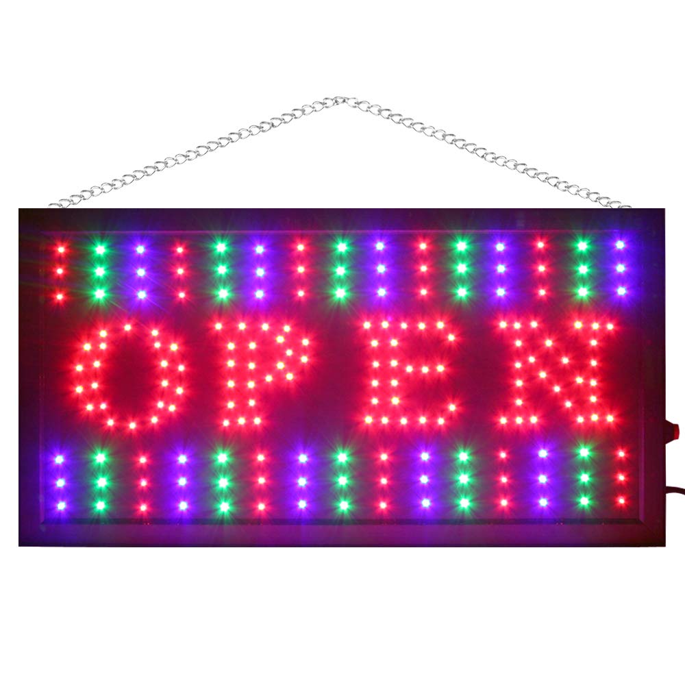 Super Bright Flashing LED Open Shop Sign Neon Display Window Lights (Regular)