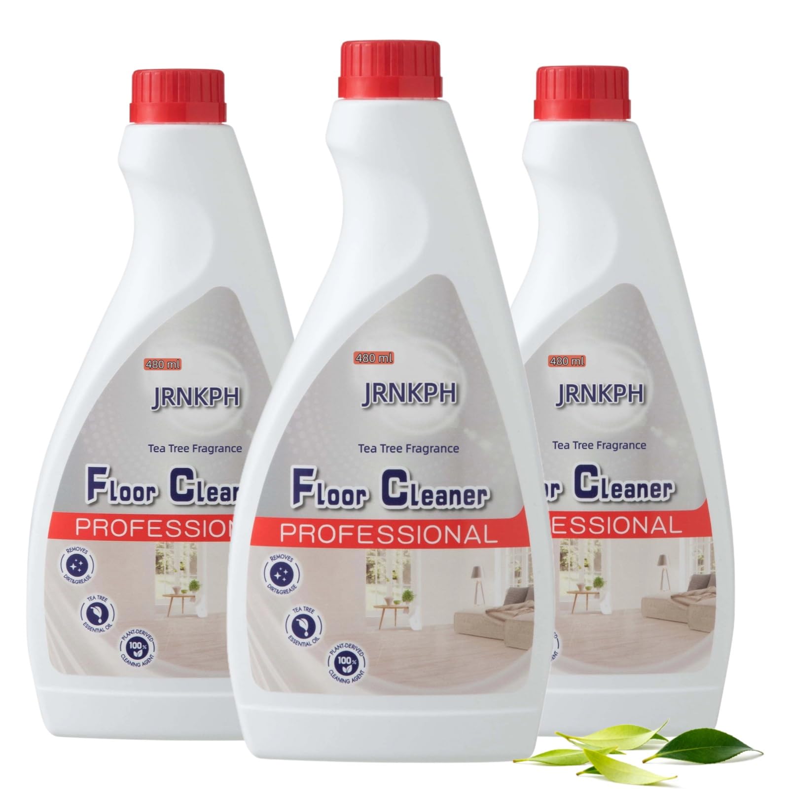 Soluzione detergente per robot lavapavimenti 480 ml x 3 confezioni - Compatibile con Roborock® Q5/Q7/Q8/S7/S8/Qrevo, aspirapolvere senza fili, profumo di melaleuca, bassa schiumosità
