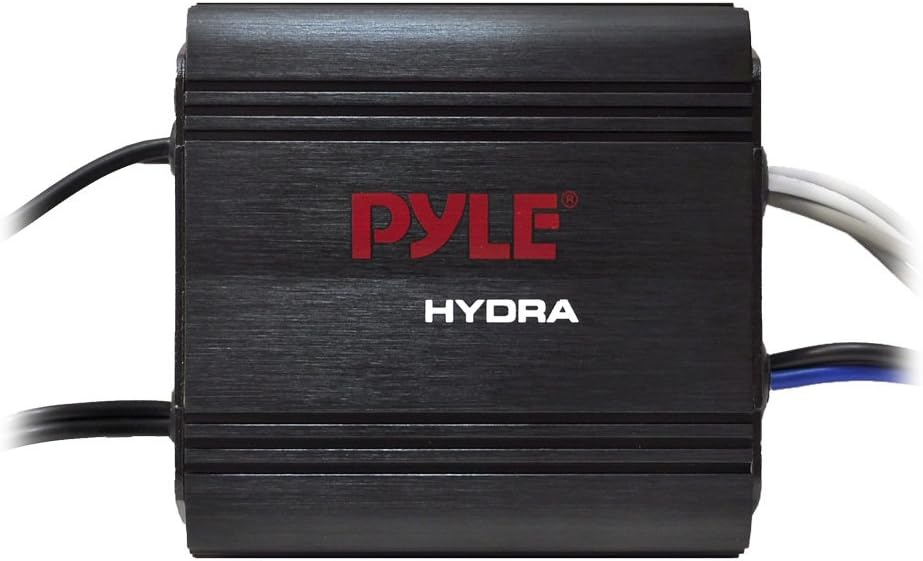 Pyle 2-Channel Marine Amplifier Receiver - Waterproof and Weatherproof Audio Subwoofer for Boat Stereo Speaker & Other Watercraft - 400 Watt Power, Wired RCA, AUX and MP3 Audio Input Cable : Electronics