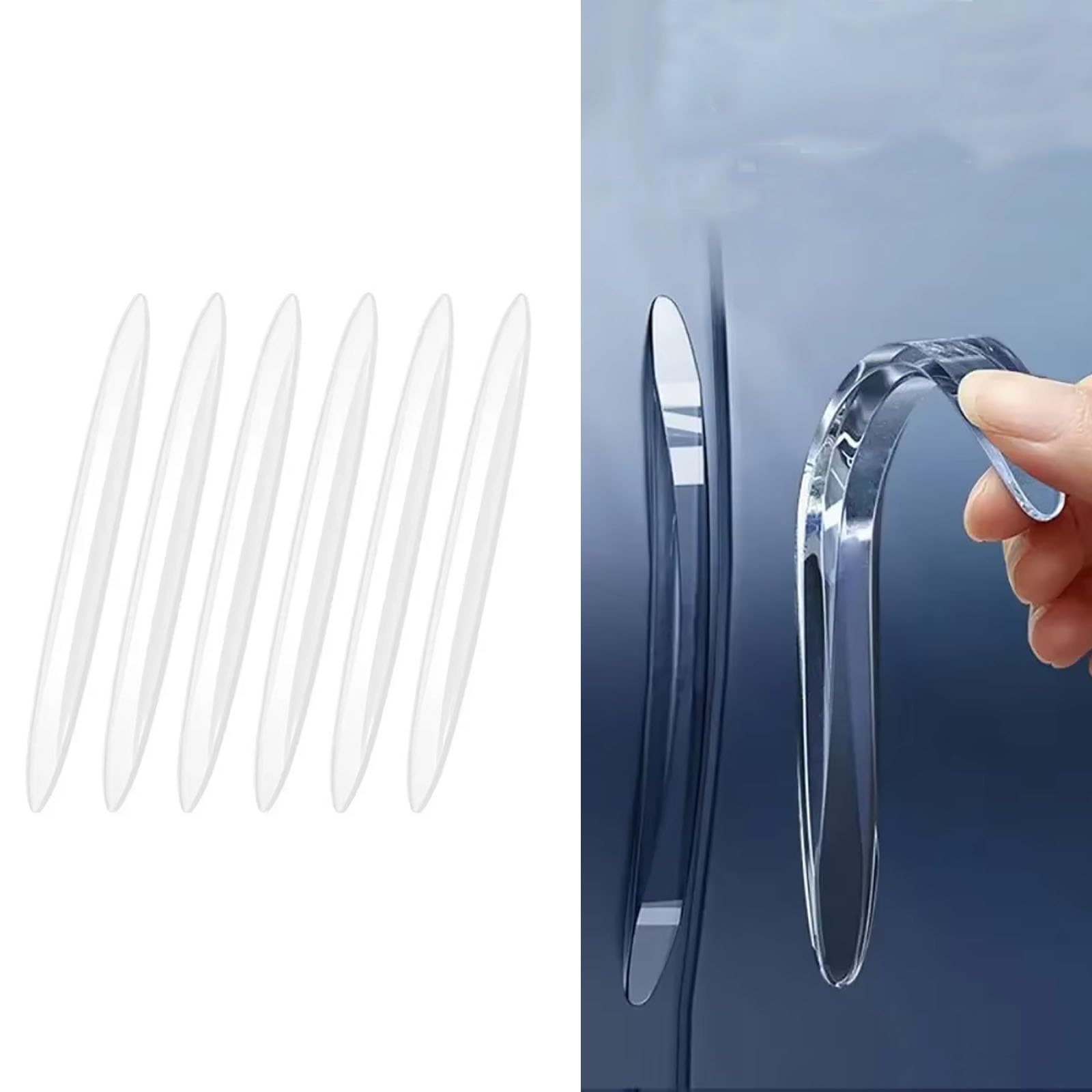 Woniyal 6 PCS Car Door Edge Protector for Toyota Aygo X 2022-2023 2024, Anti-Collision Door Guard Strips Anti-rub Decorative Strip for Car Doors, Mirrors,transparent