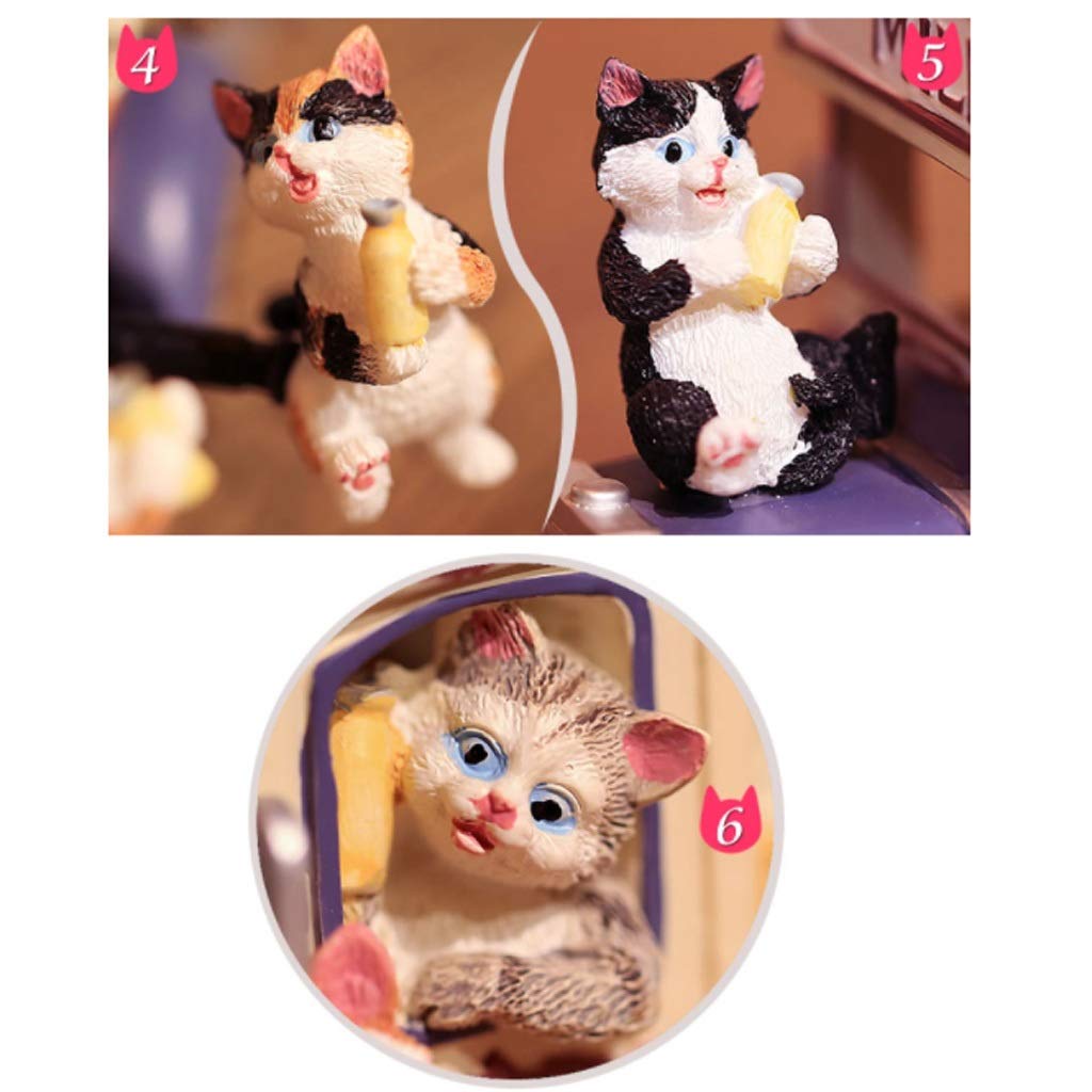 Boîte À Musique Cadeau De Noël Boîte musicale mignonne, boîte musicale de chat, boîtes de musique de chariot de lait, boîte de musique en résine, boîte de musique rétro, boîte de musique de décoration
