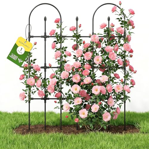 120 x 97 cm - Treillis en métal - Treillis de jardin - Treillis pour plantes grimpantes - Clôture...