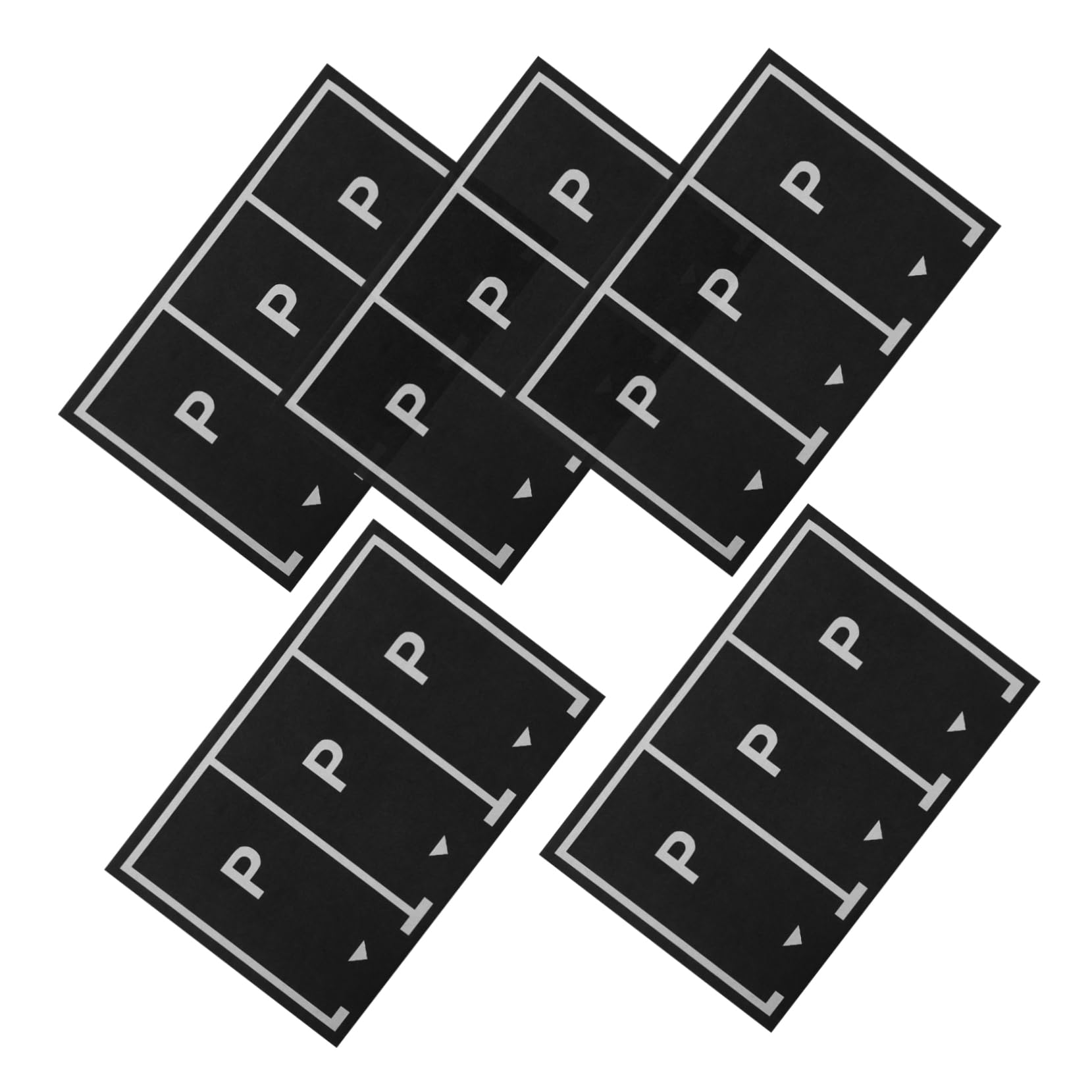 ifundom Toy Car Parking Space Decals 5 Pack Removable Wall Stickers Car Stickers for Boys and Girls' Playroom