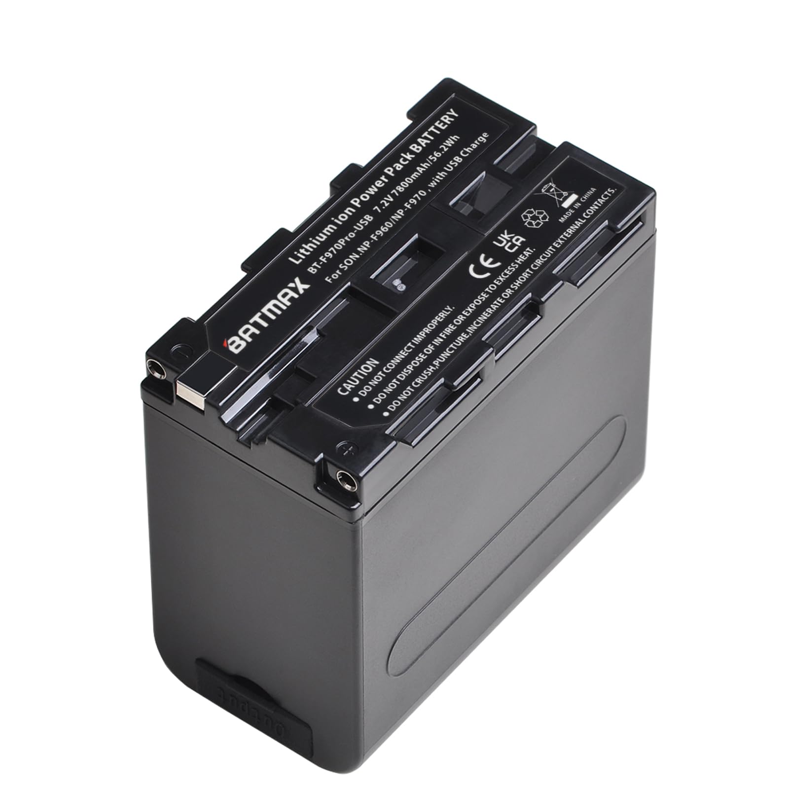 Batmax NP-F970 NP F970 Akku mit Typ-C-Ladeanschluss Kompatibel mit Sony NP-F550/570/750/770/930/960/970 Sony DCR-VX2100 DSR-PD170 FDR-AX1 DR-AX2000 HDR-FX1 HDR-FX7