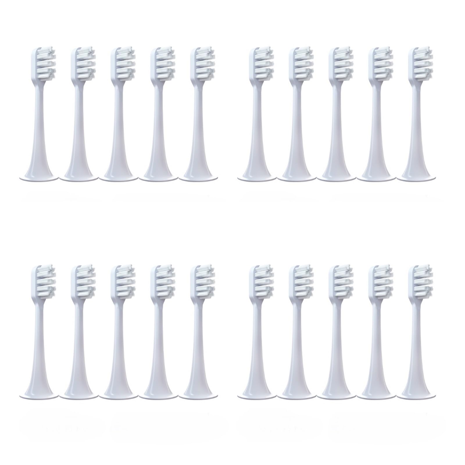 20pcs，Compatible for XIAOMI MIJIA T300 T500 Sonic Toothbrush Heads Teethbrush Replacement(20pcs White-Soft)