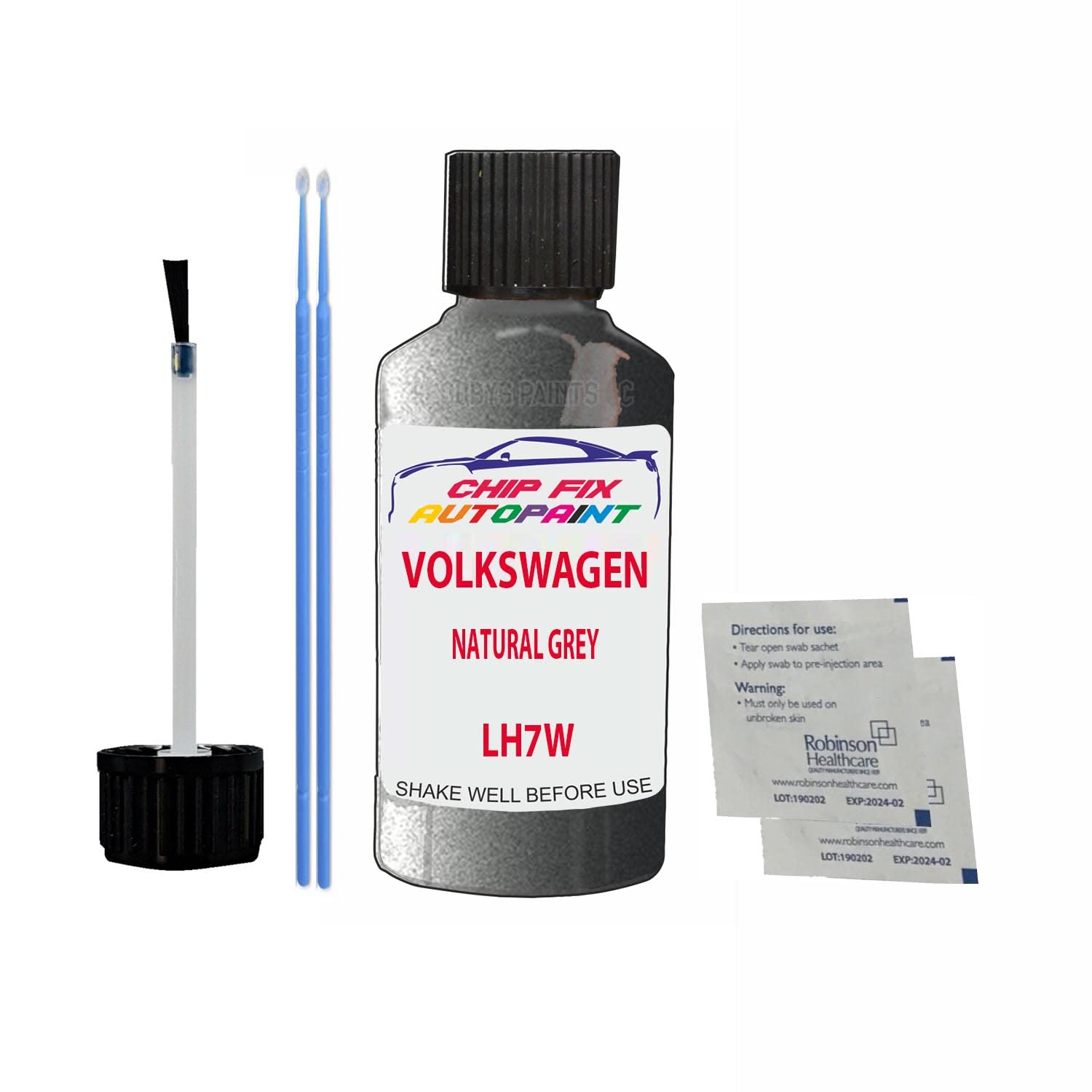 Scoobys Paints Back In The Mix Natural Grey Touch Up Paint For Volkswagen/Vw Caravelle Lh7w 2009-2017 30Ml Bottle Brush Scratch Stone Chip Repair Pen