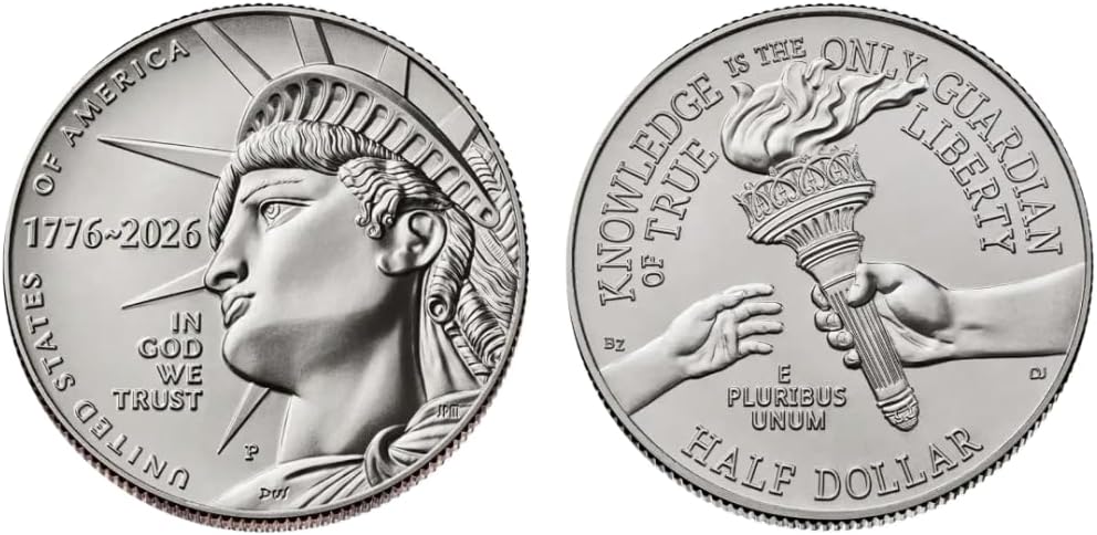 Enduring Liberty 2026 Semiquincentennial Half Dollar 2 Coins P and D Mint.