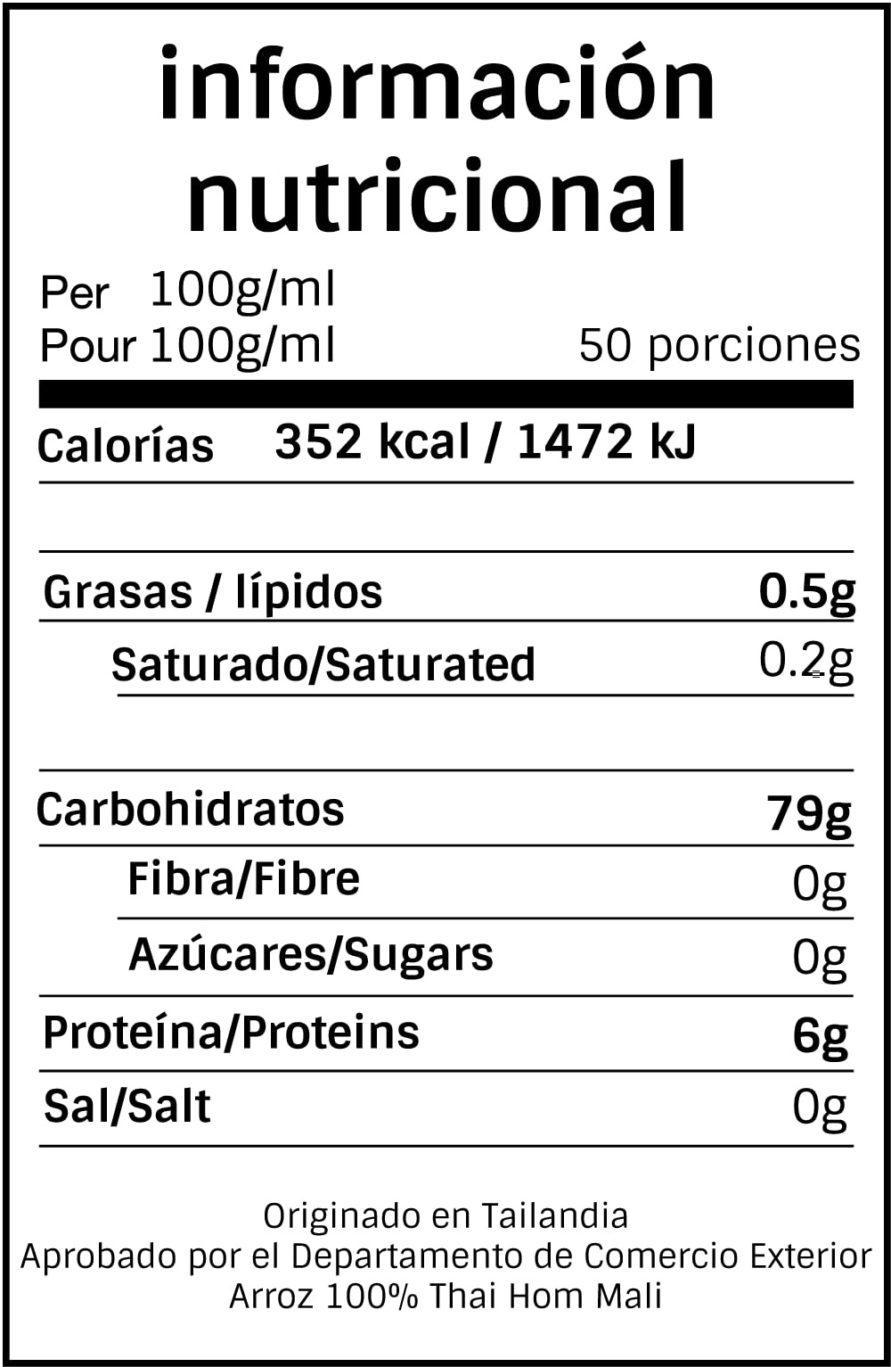 Yum Asia Thai Hom Mali Premium Arroz Jazmín Blanco – 5kg