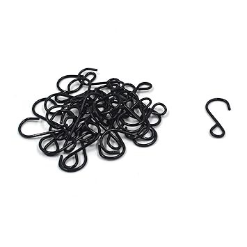 Tulead 30PCS S-Hooks Small Metal Hooks 1.6