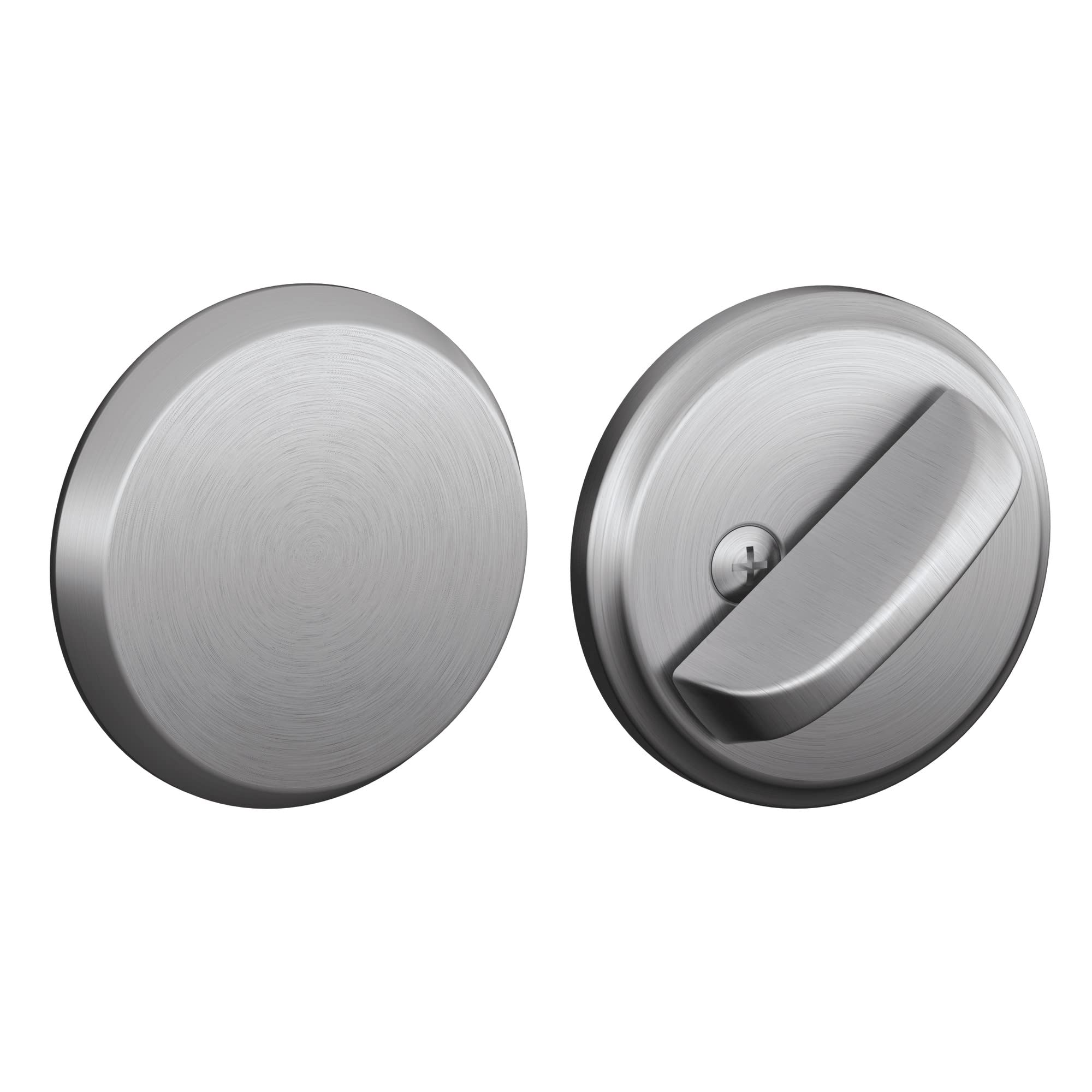 Schlage B81 626 Deadbolt with Standard Trim, Non-Keyed One Sided Deadbolt, Highest Residential Security, Satin Chrome
