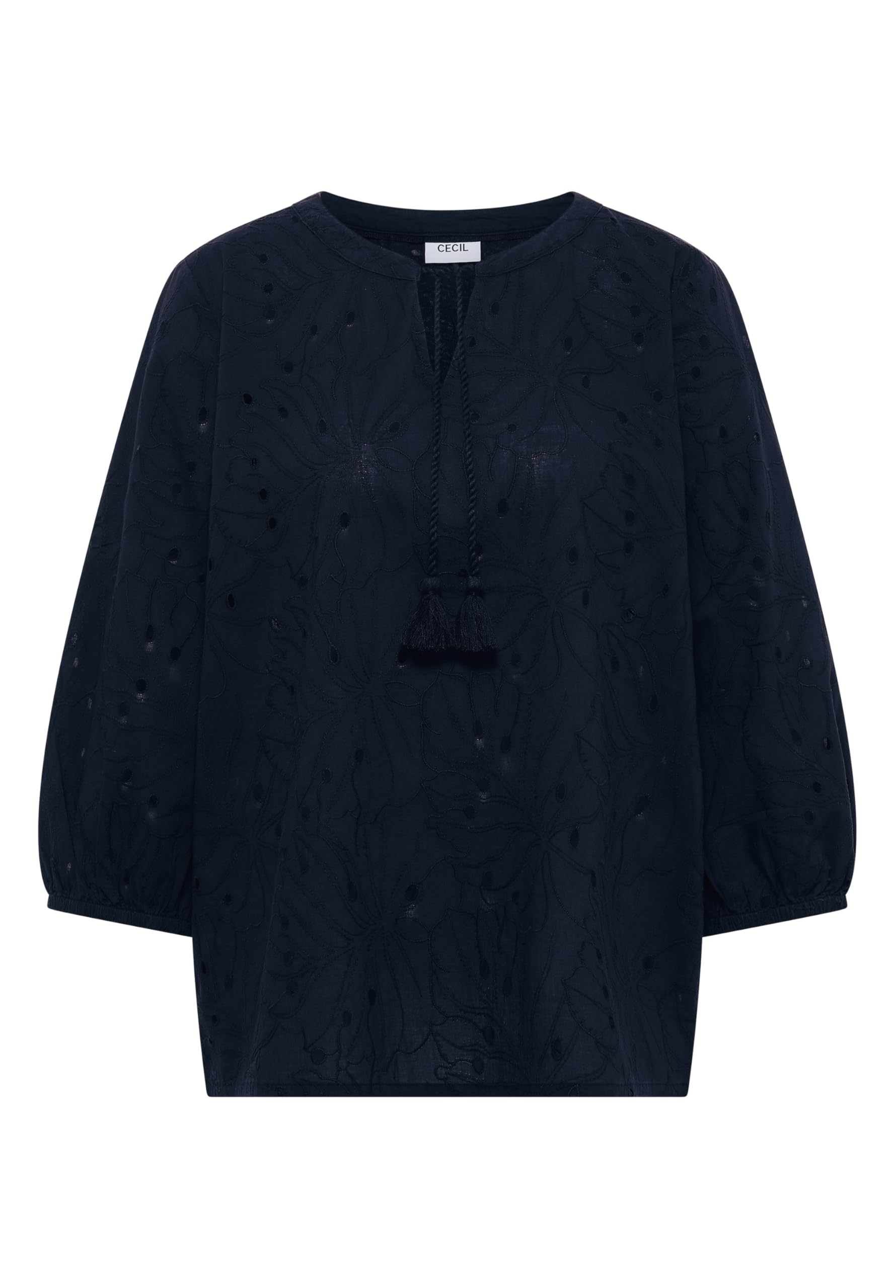 Cecil 3/4-Arm Bluse mit Shiffleymuster