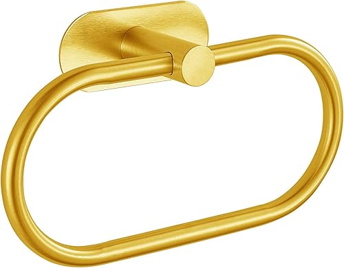 Miniatura 8 de Toallero  anillo de toalla de baño, anillo autoadhesivo para toalla de mano para baño, soporte de toalla de mano adhesivo de acero inoxidable, sin