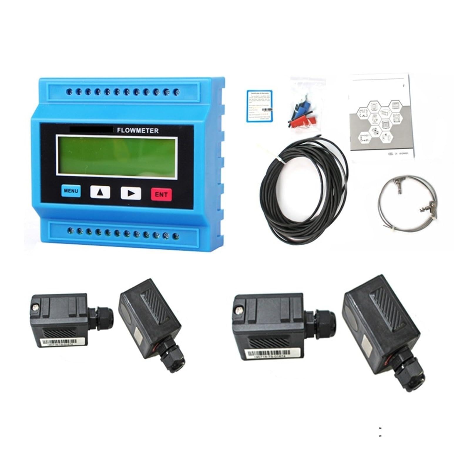 HHB18I TUF2000M modular flowmeter external clamp type pipeline type volumetric flowmeter(Host TS-2-HT TM-1-HT)