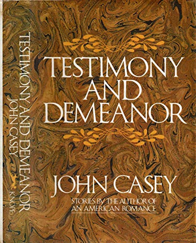 Testimony and Demeanor 0394500970 Book Cover