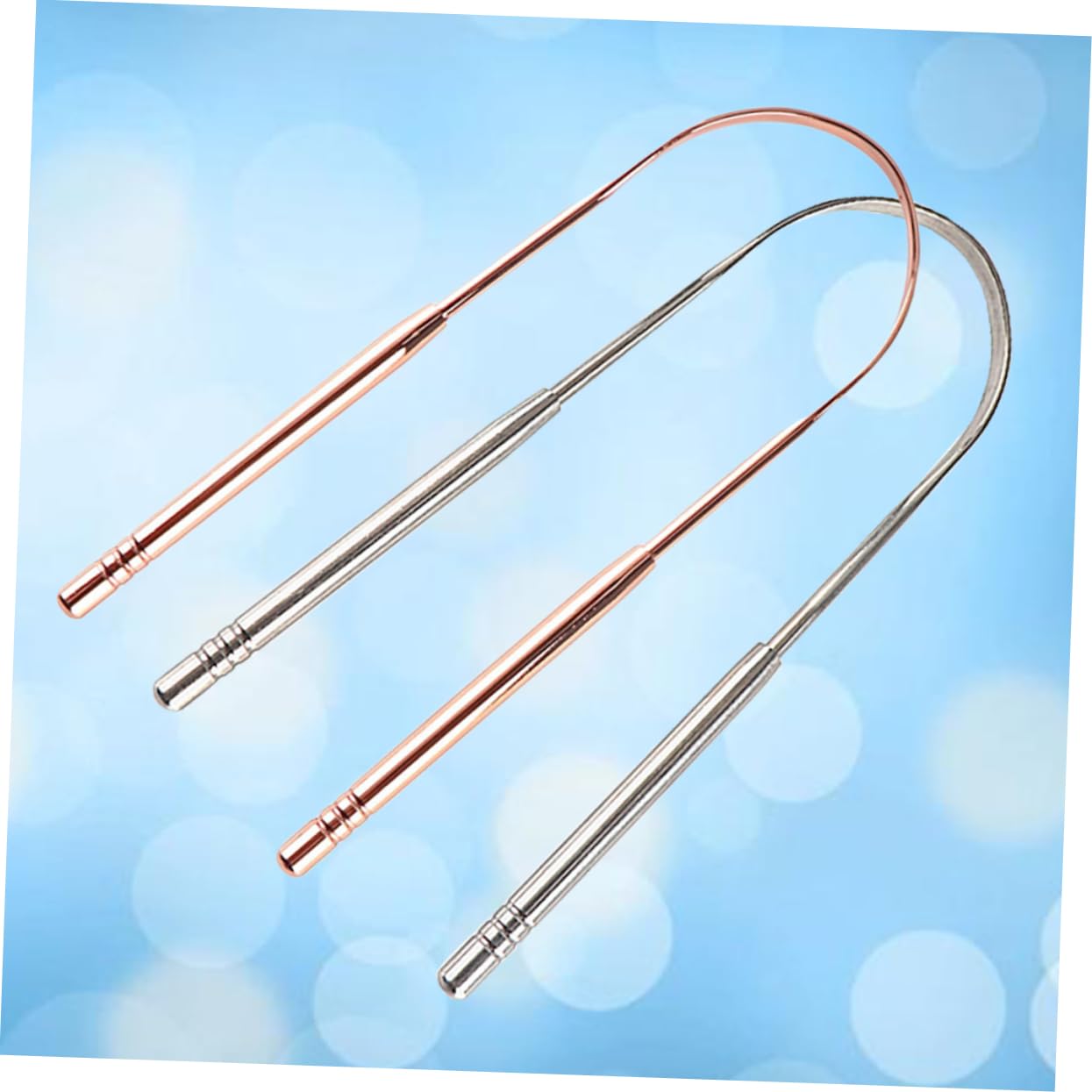 HAPINARY 2Pcs Stainless Steel Scraper Oral Tool for Bad Breath Fresh Breath Durable Silver and Finish Cleaning Brush for Adults