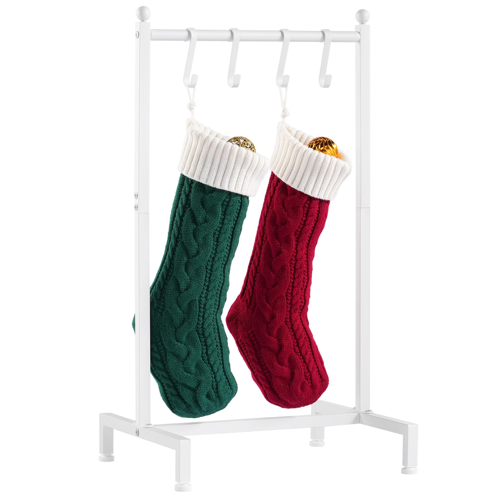 Support de chaussettes de Noël blanc idéal pour les cadeaux de l'Avent