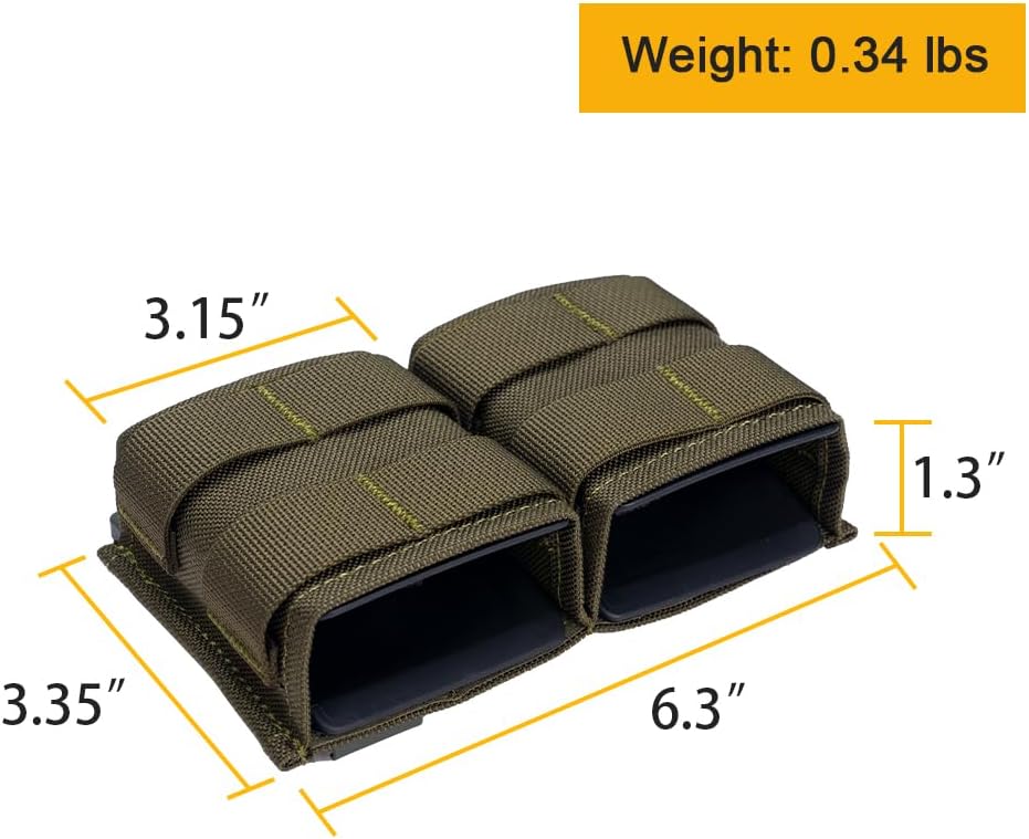 IDOGEAR Rifle Mag Pouch Molle 5.56mm Magazine Pouch Single Open-Top AR Mag Carrier Holder with Quick Release Mag Insert for M4 M16