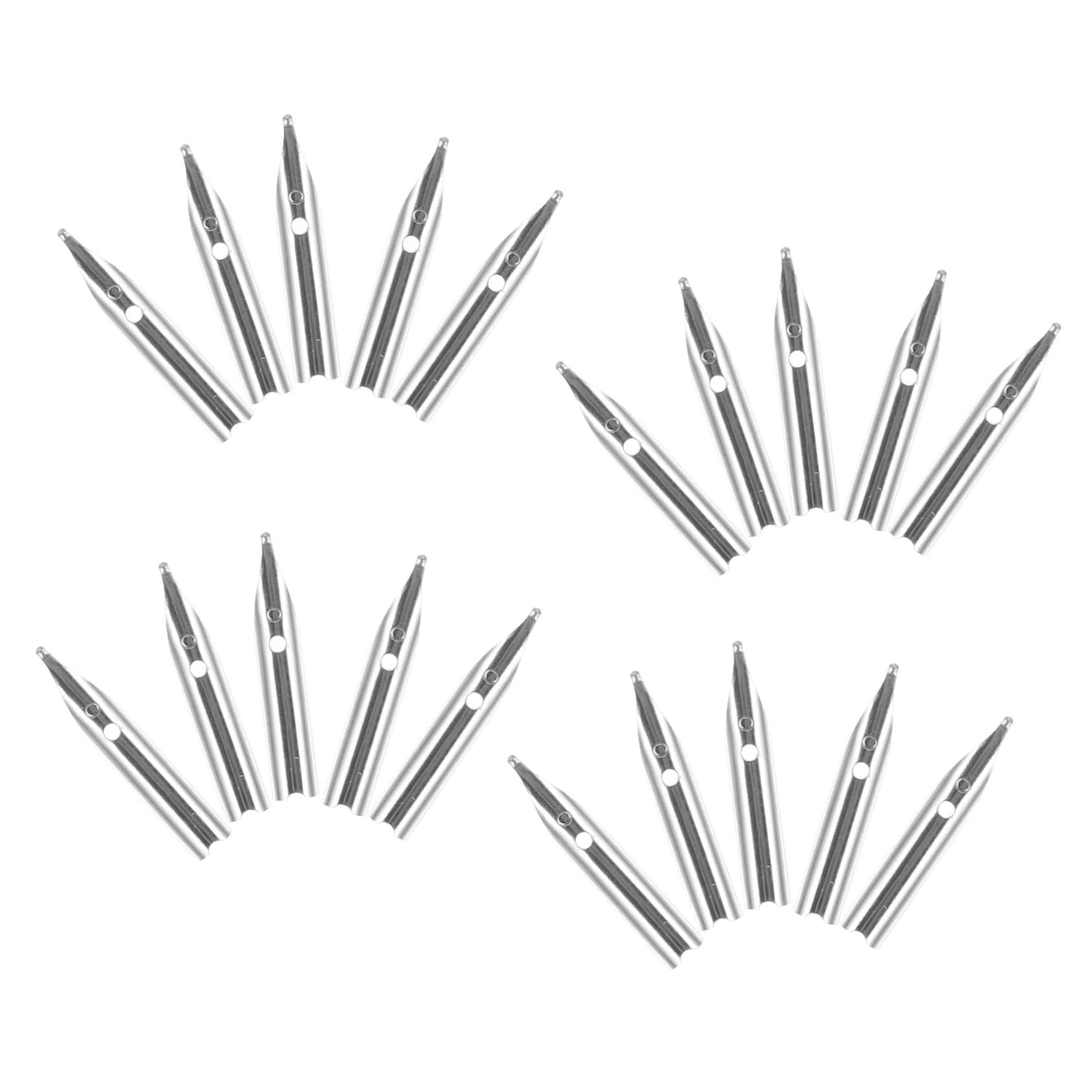 Homoyoyo 4sets Fountain Pen Nibs Calligraphy Pen Nibs for Writing Smooth Tip 20pcs*4