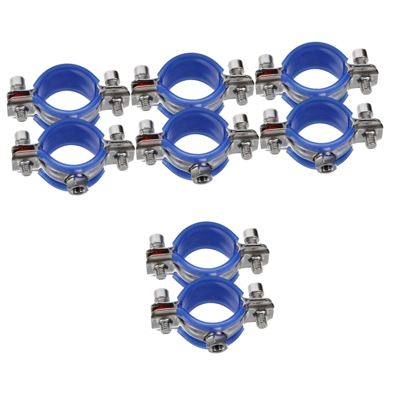 EXCEART 4 Ensembles Collier De Serrage En Acier Inoxydable Pince Robuste Pépin Serrer Agrafe Collier De Serrage Pour Tuyau Support De Pipe Support De Tuyau Mural 2 Pièces * 4