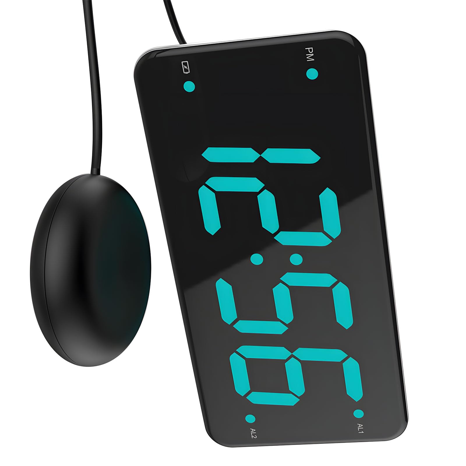 Limtula Green Loud Alarm Clock For Heavy Sleepers, Hearing Impaired Vibrating Clocks With Bed Shaker, 4Dimmers, 2 Alarms And Snooze Vibrating Clock For Heavy Sleepers