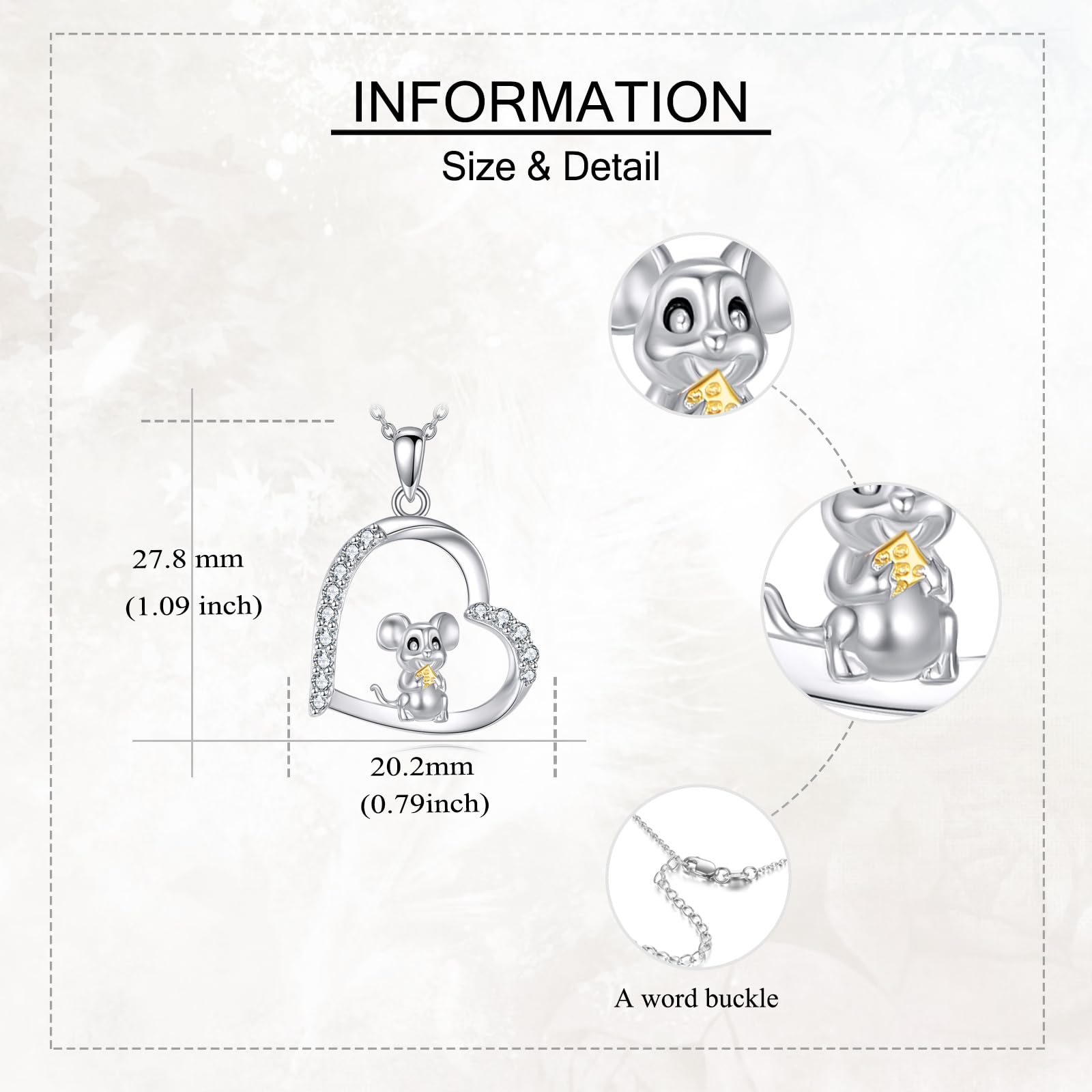 DAYLINLOVE Tier Halskette 925er Sterling Silber Tier Schmuck für Frauen Freunde Geburtstagsgeschenk