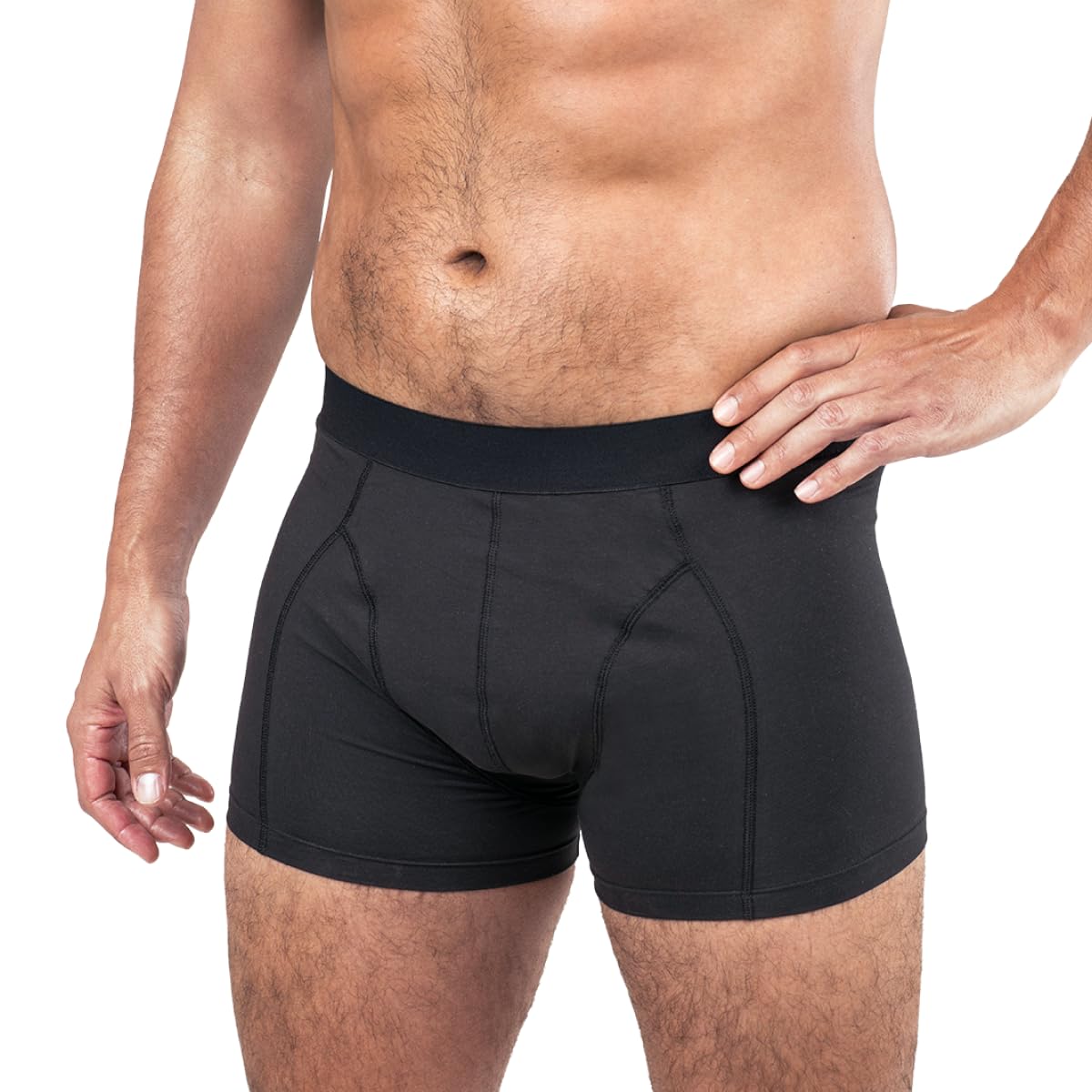 MoliCare Men - Washable Absorbent Underwear for Incontinence, Discreet Pants for Protecting from Drips & Dribbles, Size M, Black