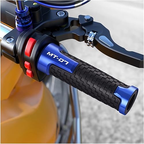 Miniatura 3 de Manillar de motocicleta de 7/8 pulgadas, 0.866 in, agarre de manillar de motocicleta CNC, empuñaduras de goma para manubrio de mano de goma,