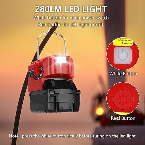 Miniatura 3 de Generador inversor de 200 W compatible con Milwauke 18 V batería de litio portátil estación de energía para inversor 18 V CC a CA 110 V-120 V