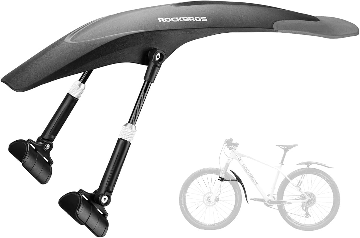 ROCKBROS Bike Fender Adjustable Bicycle Fenders for 26"/27.5"/29" Mountain Bike Universal Front Rear Mud Guards for MTB