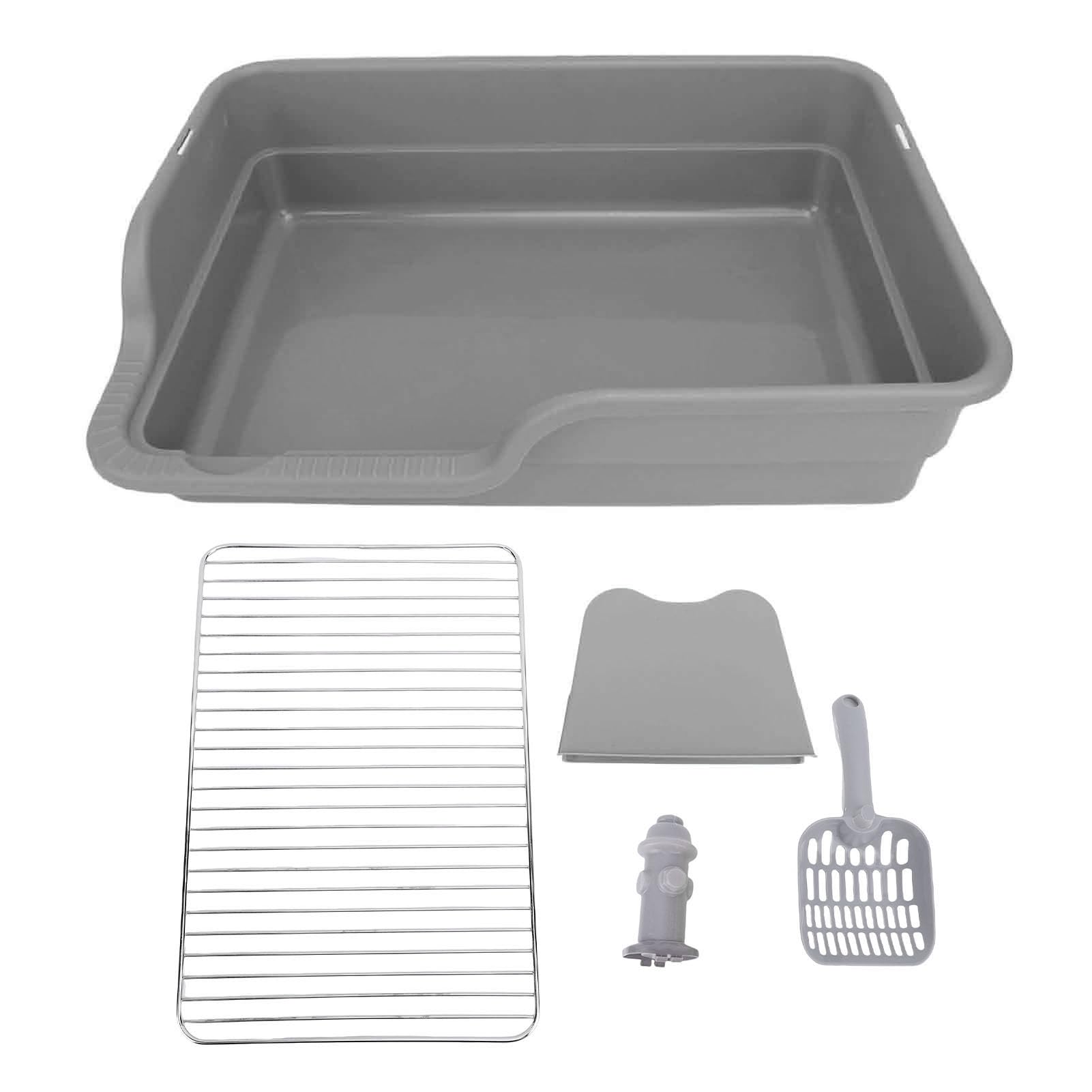 Mavaol STAINLESS STEEL DOG TOILET MESH EASY CLEANING TRAY STABLE STRUCTURE PEE PAD HOLDER IDEAL FOR SMALL TO MEDIUM DOGS (Grey)