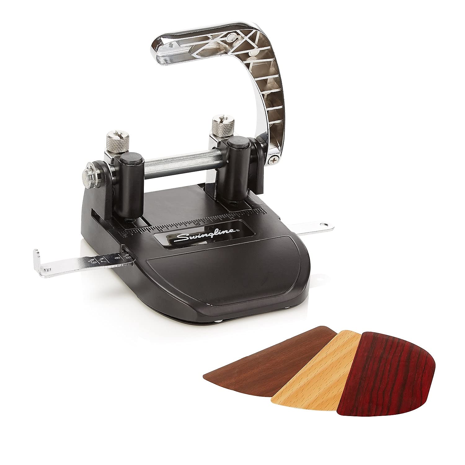 Swingline Punzonatrice a 2 fori, regolabile, resistente, 40 fogli, nero/argento (74060)