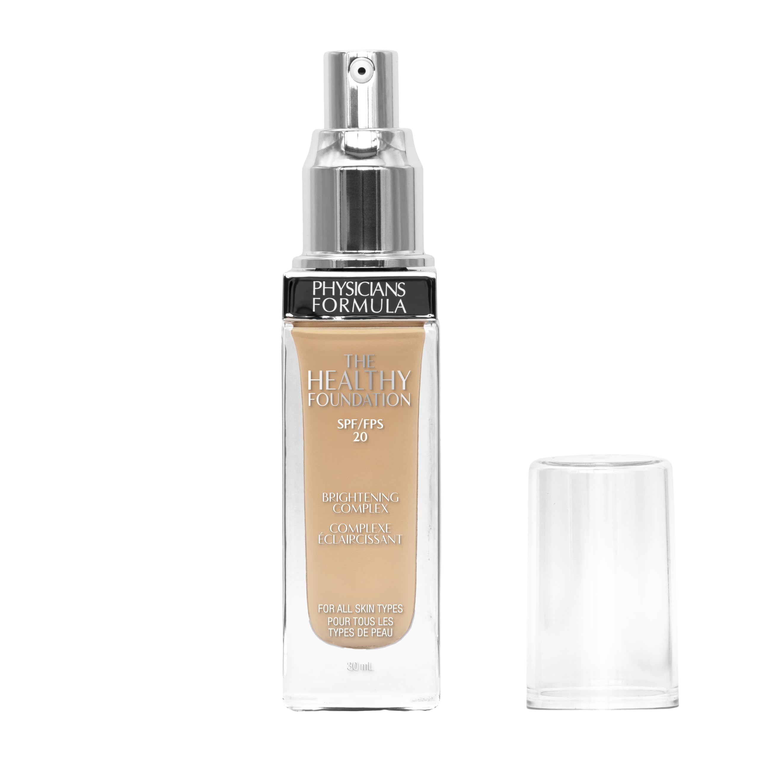 Physicians Formula The Healthy Foundation SPF 20, Długotrwała lekka podkład w płynie o satynowym wykończeniu, wzbogacona kwasem hialuronowym i witaminami, zapewniająca doskonałe pokrycie, odcień LN3