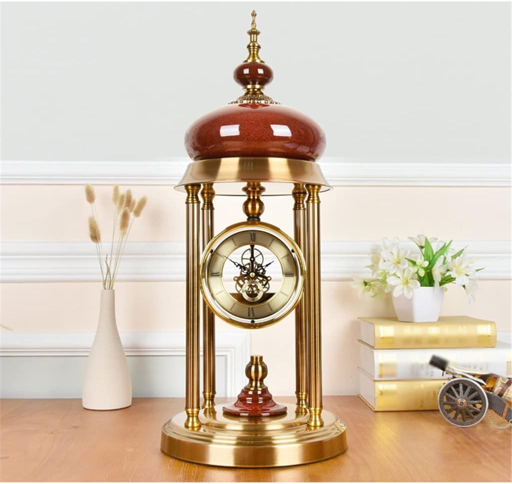 Living Room Table Clock Desktop Clocks Living Room Display Clock Desktop Clock Home Wine Cabinet Table (Color : A, Size : 2762cm)