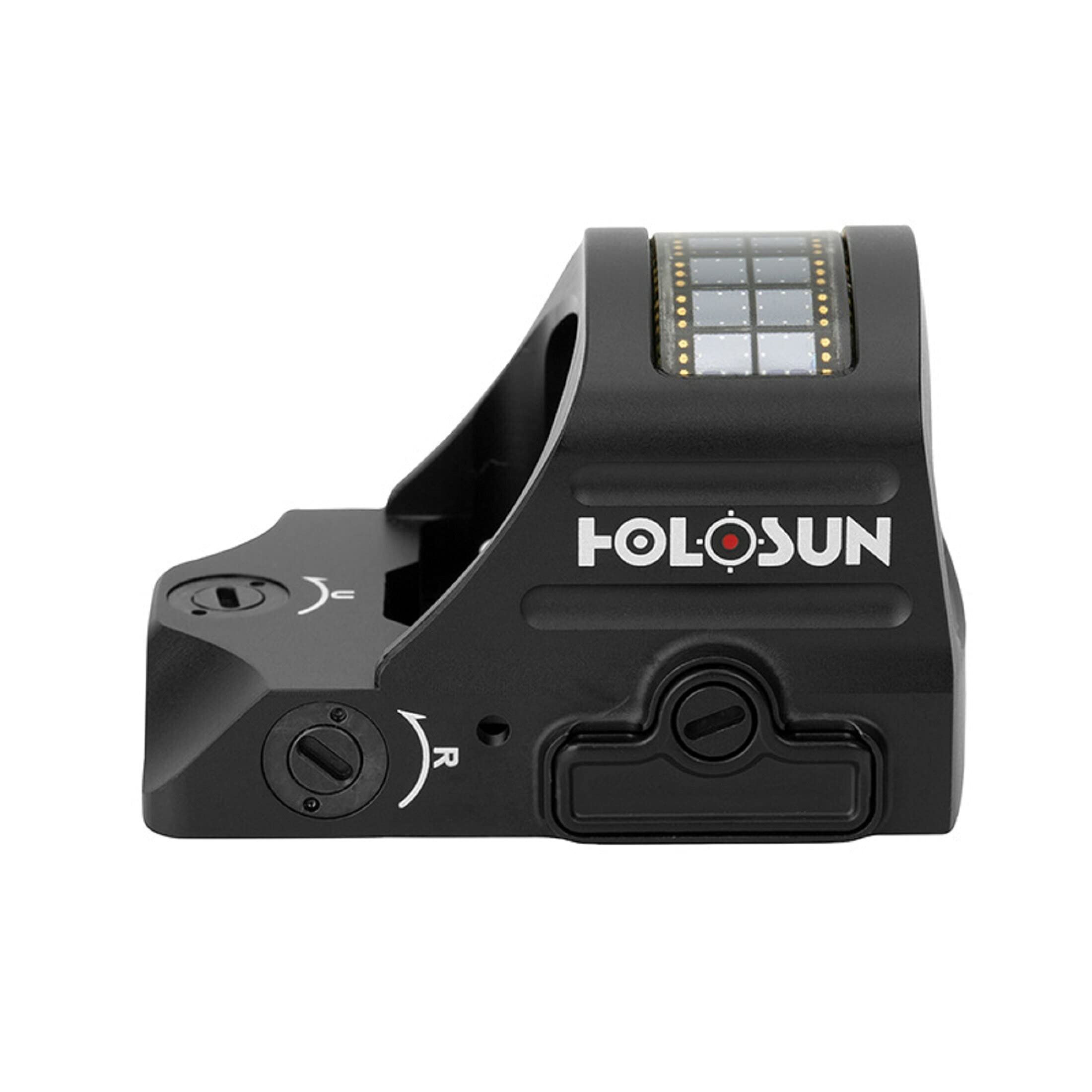 Holosun HS407C-X2 Offenes Reflex Rotpunktvisier + 2MOA Punkt Absehen, Solarzelle, schwarz, Jagd, Sportschießen Softair, Tactical Mini - 70149029