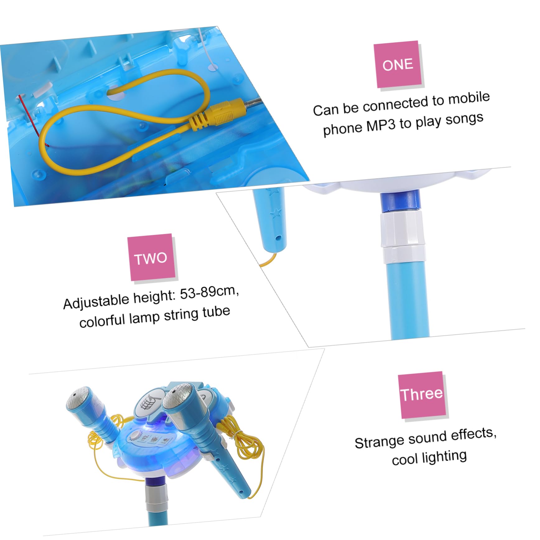 Milisten Karaoke Set Boys and Girls Double Microphone Toys for Toddlers Child Microphone Singing Plaything