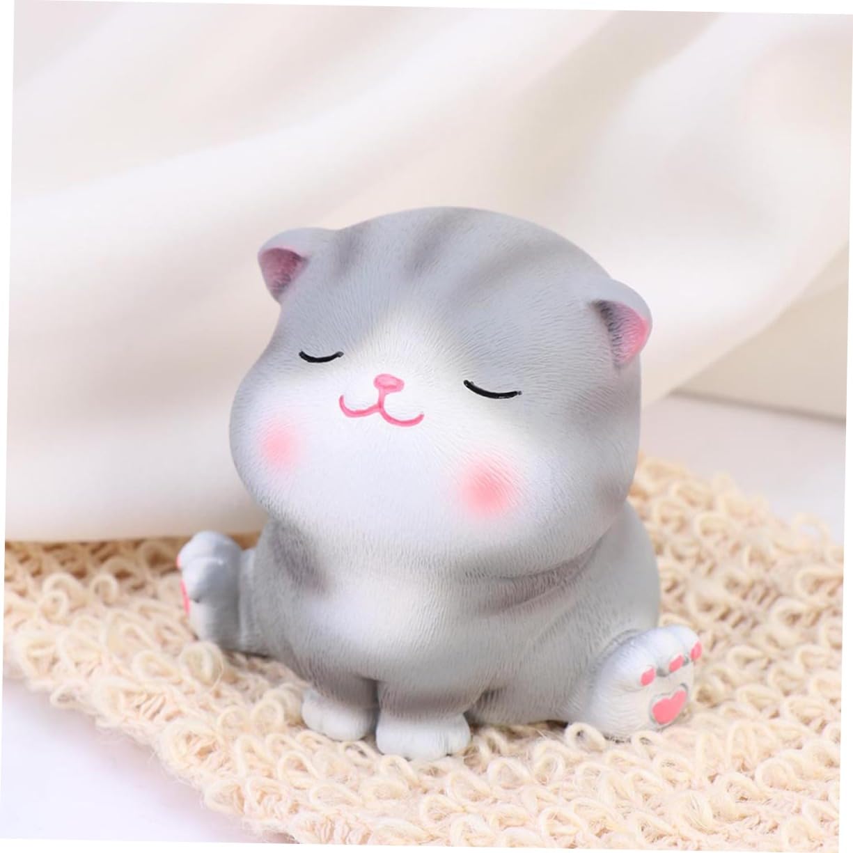 TOPPERFUN 5pezzi Decorazione per Torta Forma di Gatto in Resina Ornamenti per Dessert da Tavolo Stili per Artigianato Forniture per Feste